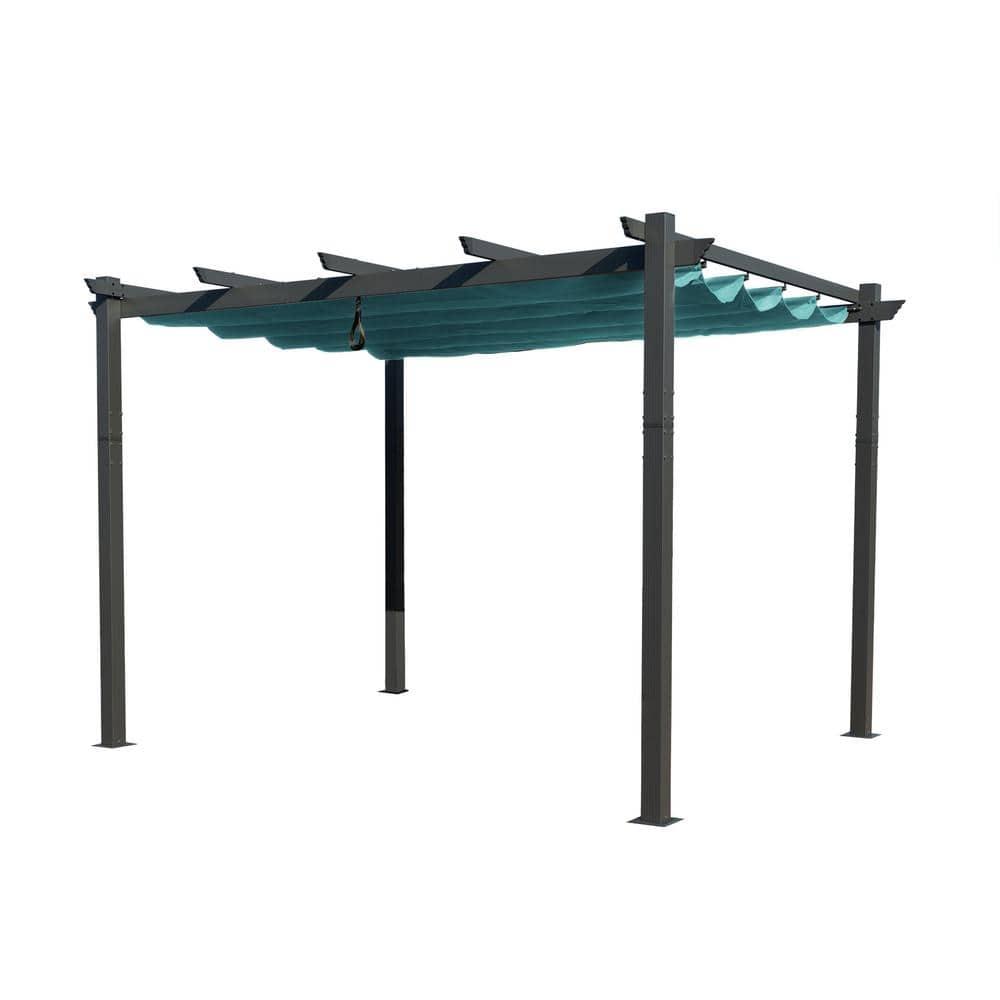 Kozyard Atlantics Outdoor Retractable Pergola with Sun Shade Canopy 10' x 13'