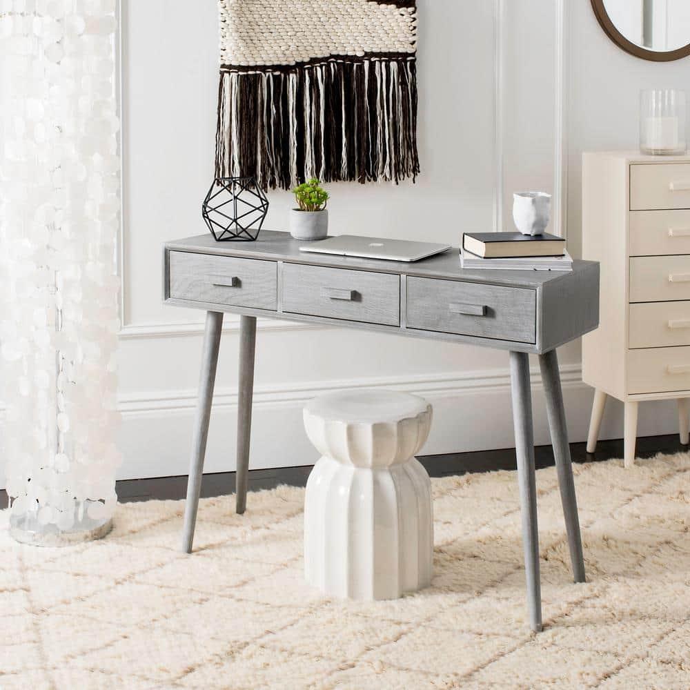 Albus 3 Drawer Console Table - CNS5701C - Gray - Safavieh