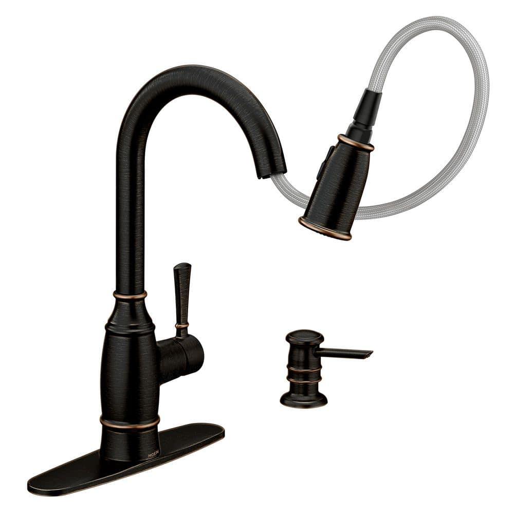 Moen 87791BRB Noell Pulldown Kitchen Faucet Mediterranean Bronze Finish
