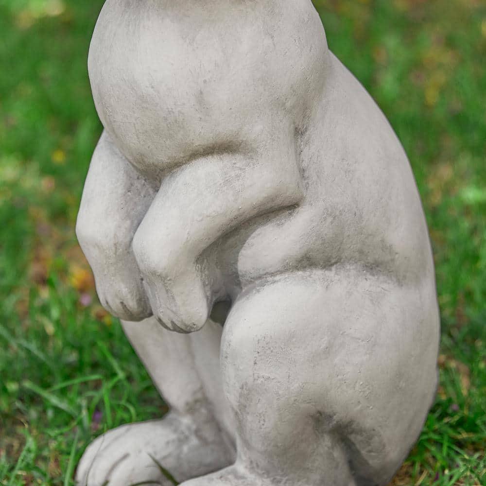 Glitzhome 22.75"H MGO White Standing Rabbit Statue