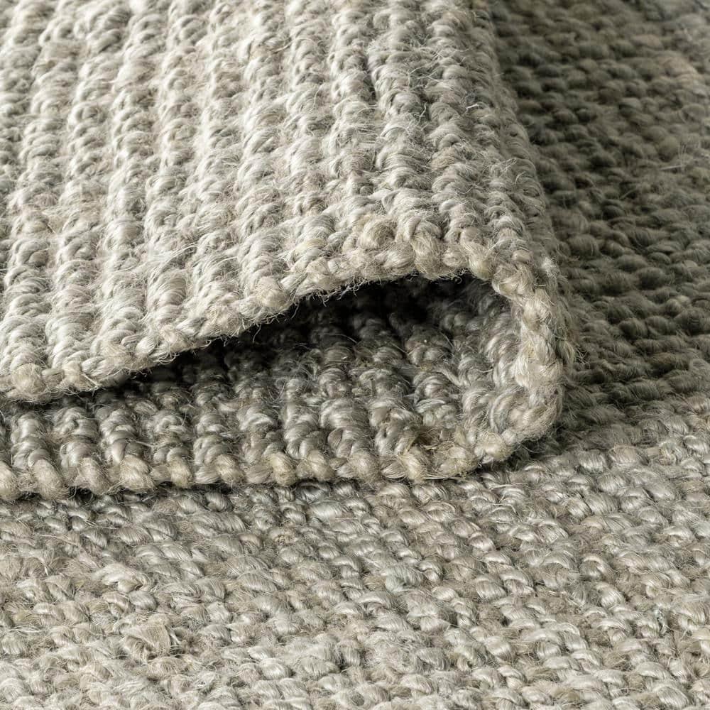 3'x5' Pata Hand Woven Chunky Jute Area Rug, Gray - JONATHAN Y