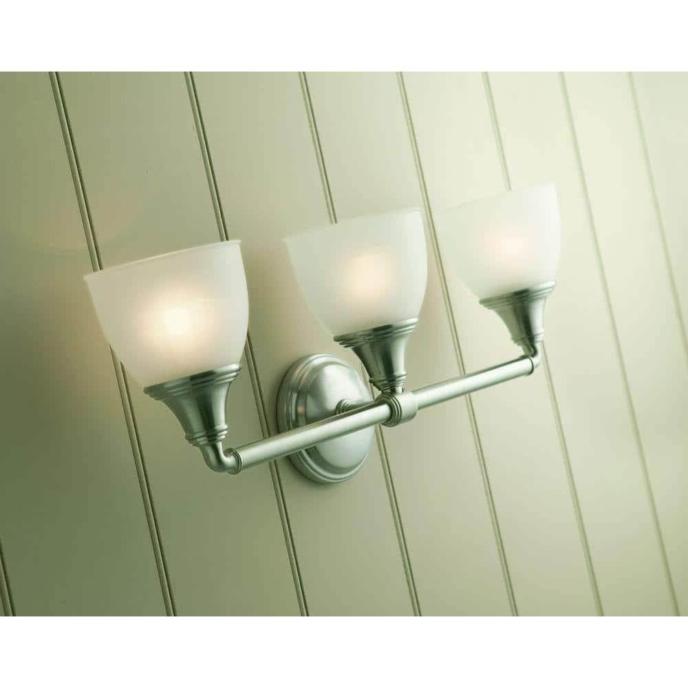 Devonshire 3 Light Indoor Bathroom Vanity Light Fixture, Position Facing Up or Down, UL Listed