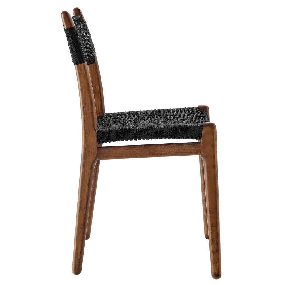Modway Wynn Rope And Wood Dining Side Chairs Set Of 2