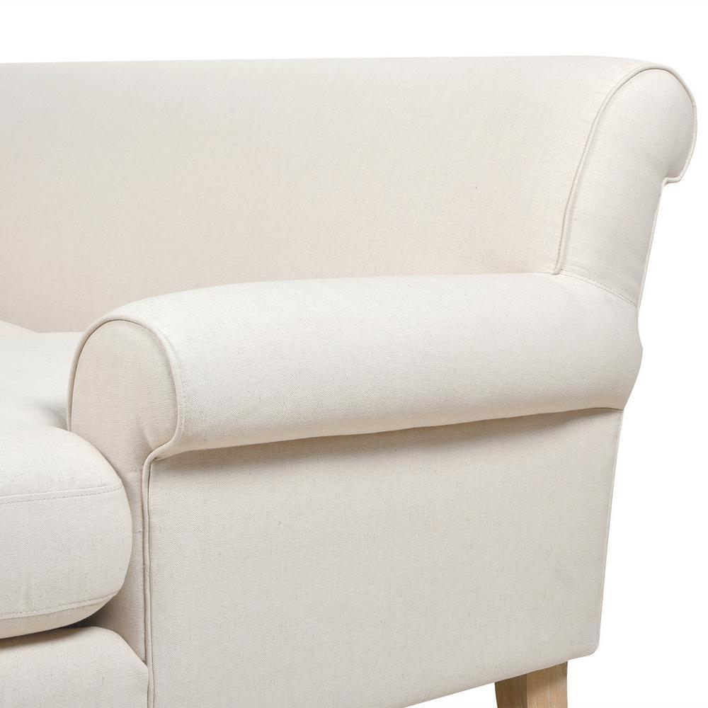 Jennifer Taylor Home Alana 88" Lawson L-Shape Reversible Living Room Sectional Sofa, Light Beige