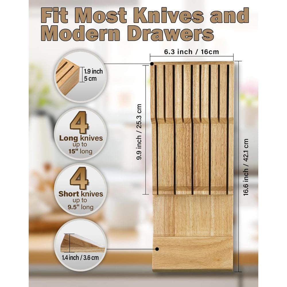 Cook N Home Cook N Home In-drawer Knife Block Organizer, 9-Slot Kitchen Knife Storage Holder