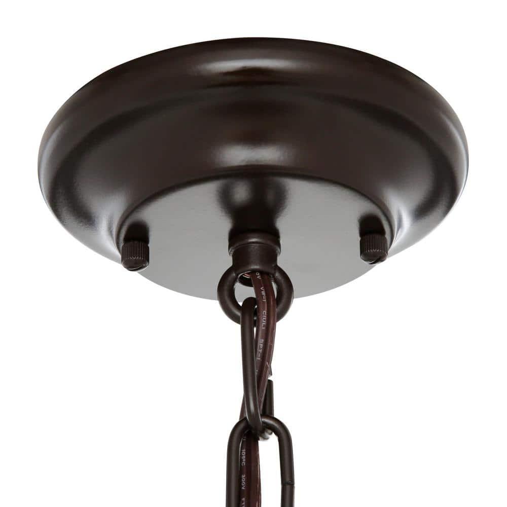 Progress Lighting, Fresnel, 1-Light Pendant, Oil Rubbed Bronze, Prismatic Glass Shade
