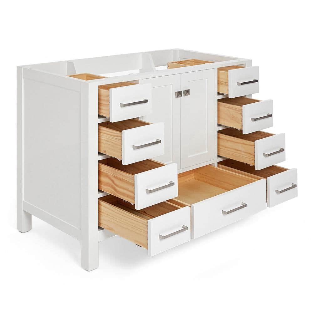 Ariel A049s-Bc Cambridge 48" Single Free Standing Vanity Cabinet Only - White