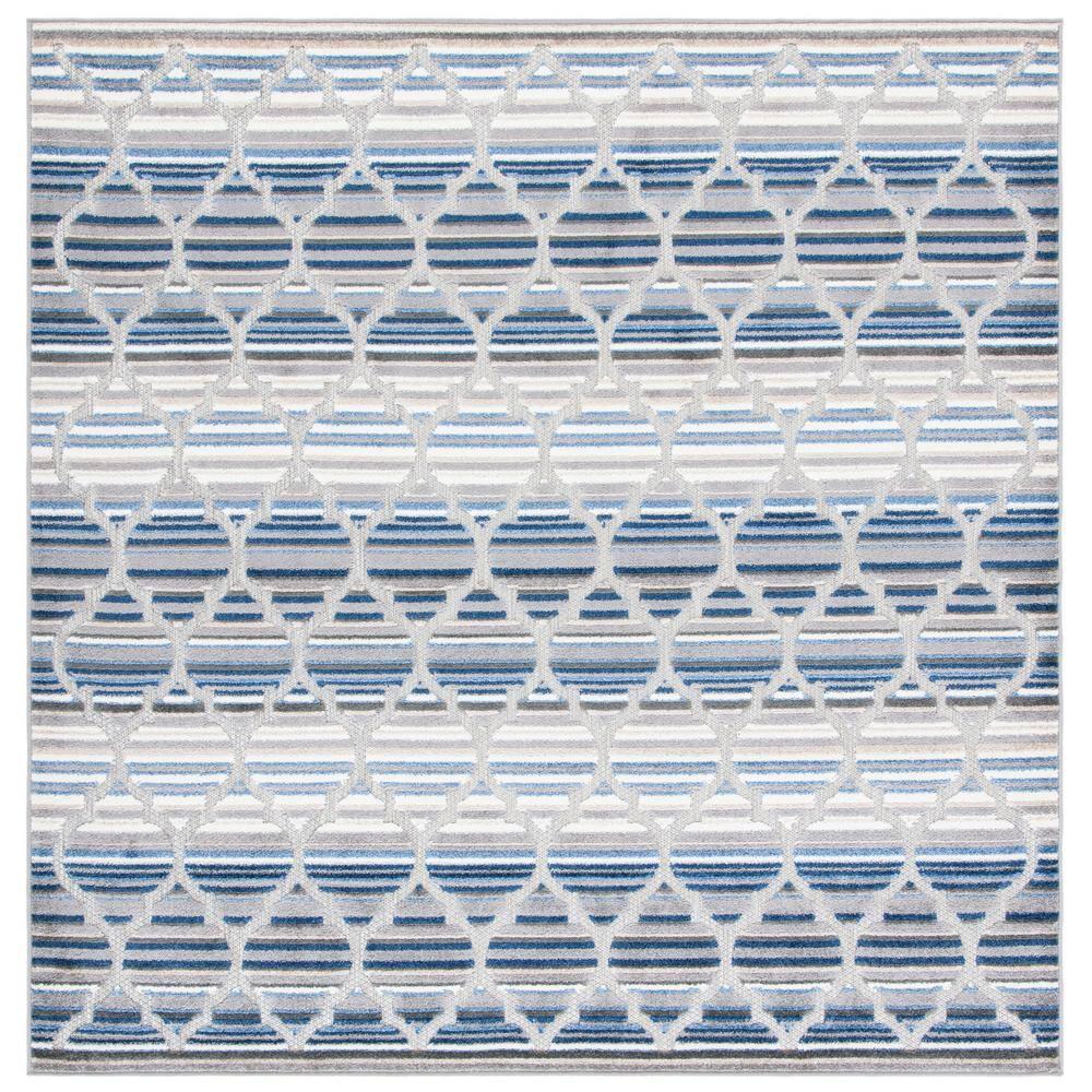 Cabana CBN333 Loomed Indoor Area Rug - Blue/Grey - 5'3"x5'3" - Safavieh