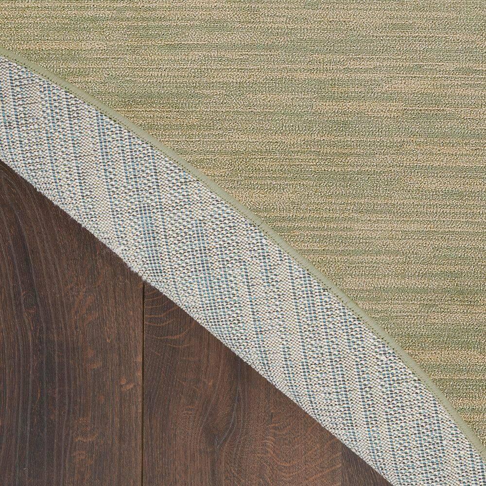 Nourison Essentials Solid Indoor/Outdoor Area Rug Green Gold 8'xRound