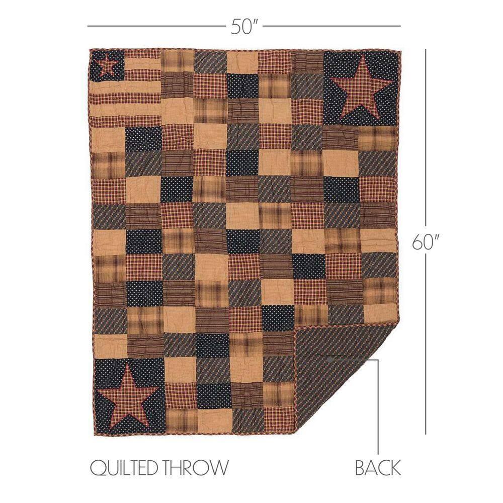 Patriotic Patch Handmade Throw Blanket