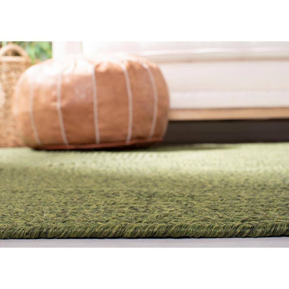 Braided BRD315 Hand Woven Area Rug - Green - 3'x3' - Safavieh.