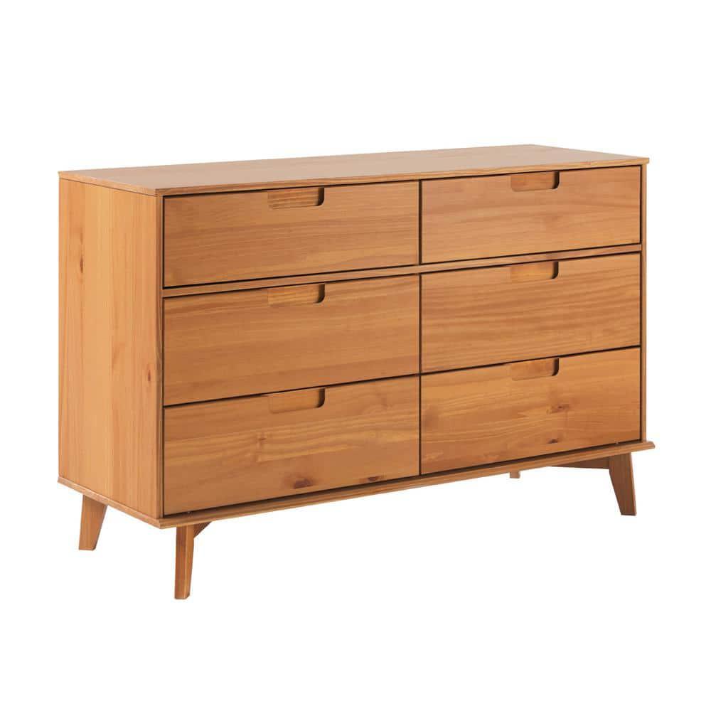 Yarber 6 Drawer Solid Wood Double Dresser