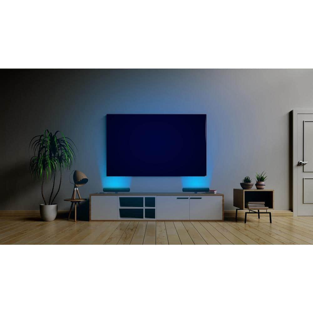 Monster 2-Pack Multi-Color LED Light Bar with Multi-Position Base, with Remote, All Occasion, Office