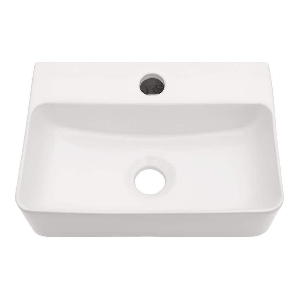 APRESSHUI AH-BS1410LGP APRESSHUI 10'' Ceramic Rectangular Bathroom Sink