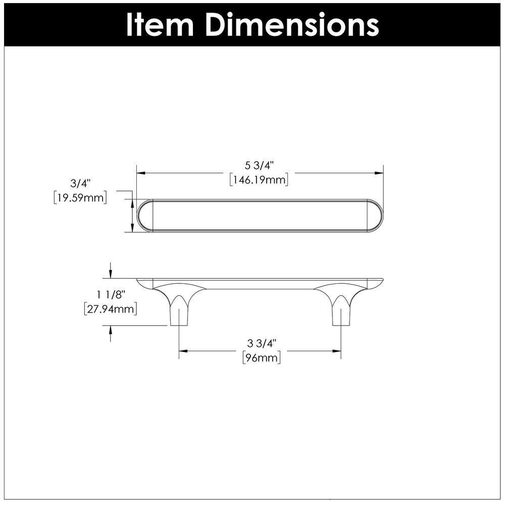 Maven Kitchen Cabinet Handles, Solid Core Drawer Pulls for Cabinet Doors, 3-3/4" (96mm)