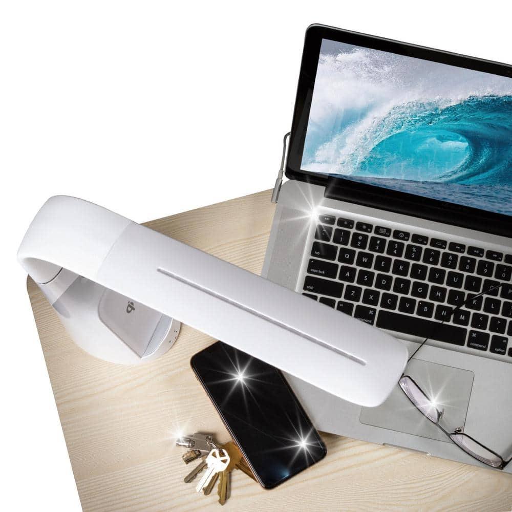 OttLite OttLite Purify LED Sanitizing Desk Lamp with Wireless Charging, Touch Activated, Flexible Neck