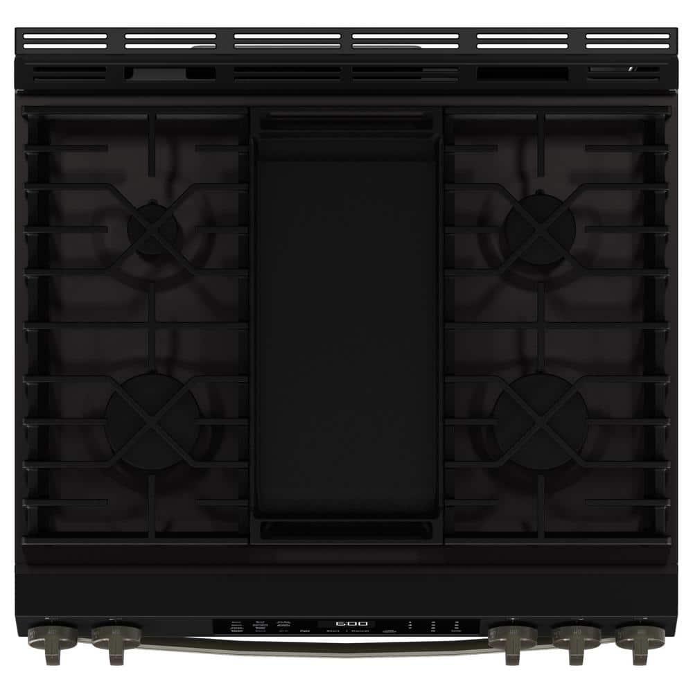 GE 30" Slide-In Front-Control Convection Gas Range with No Preheat Air Fry GGS600AVDS