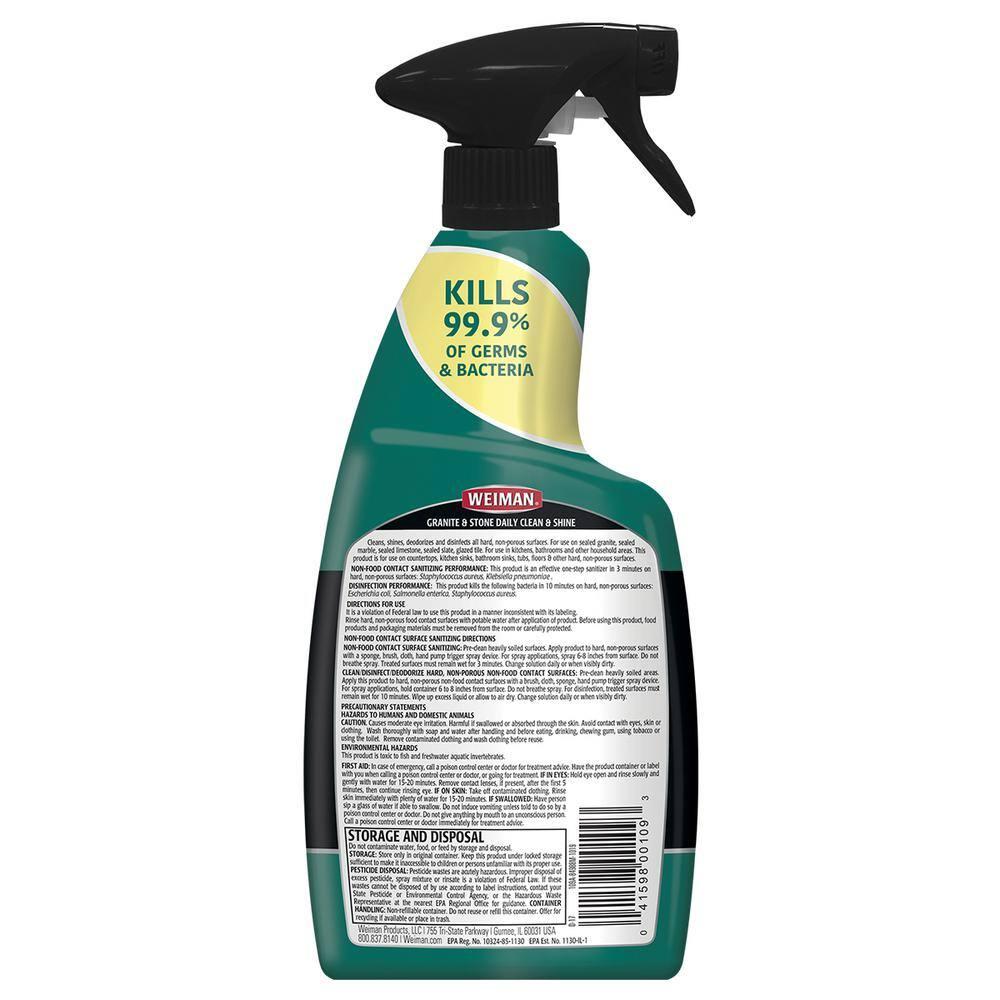 Weiman Granite & Stone Daily Clean & Shine with Disinfectant - 24oz