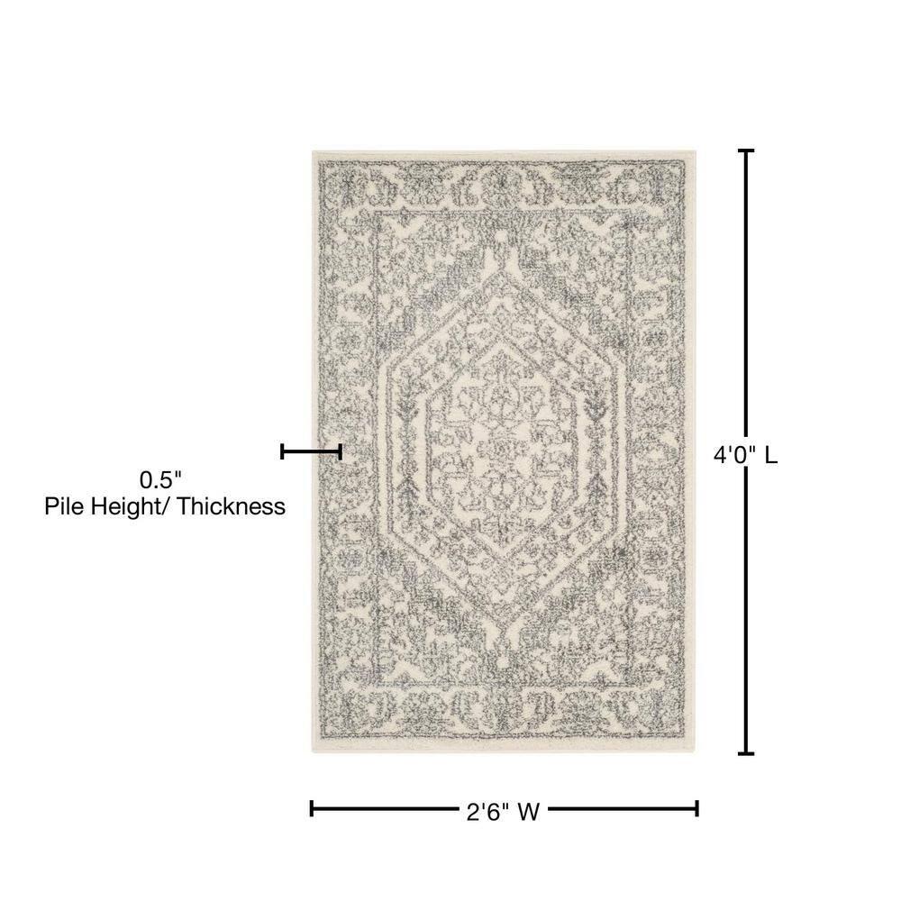 Adirondack ADR108 Power Loomed Accent Rug - Ivory/Silver - 2'6"x4' - Safavieh.