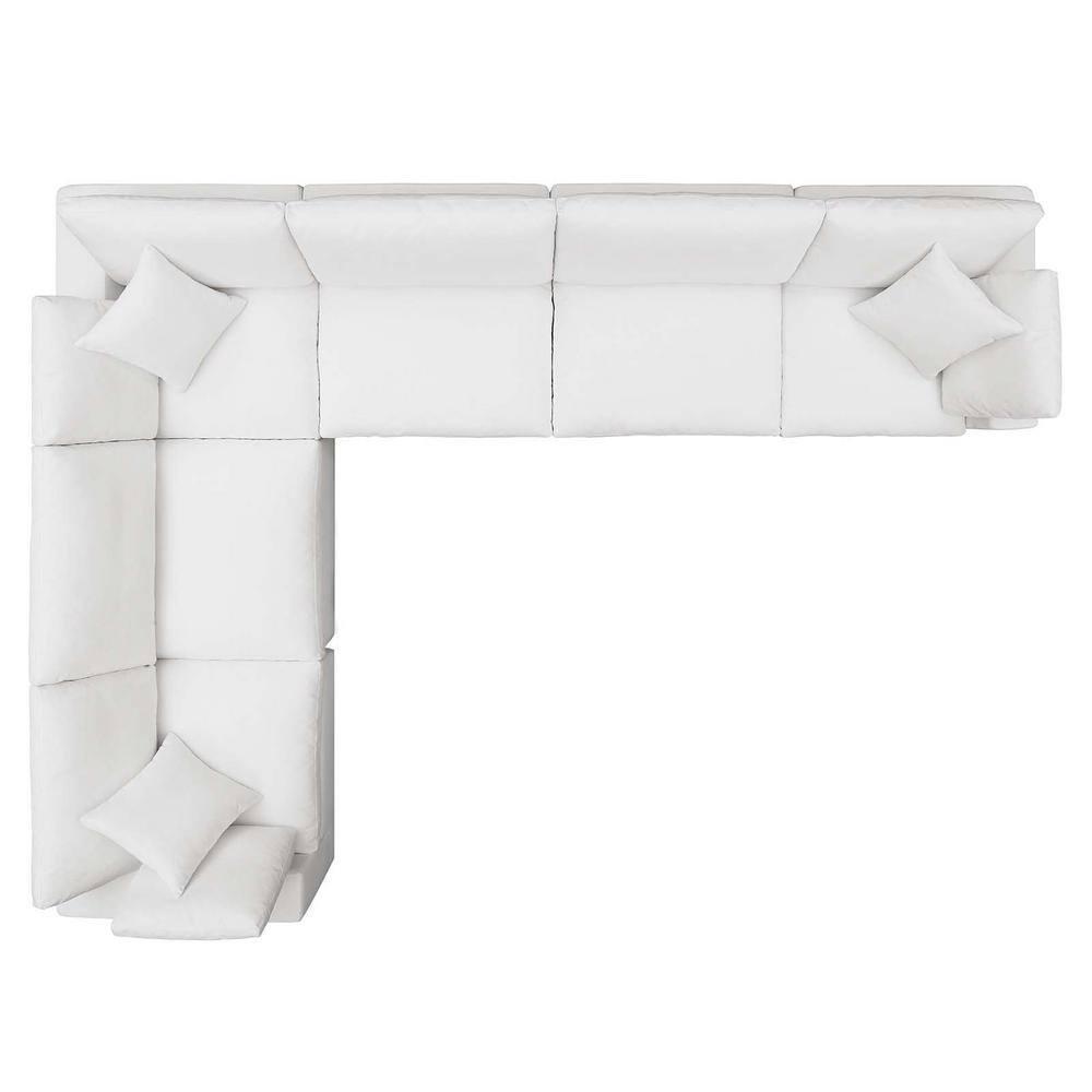 Modway Commix Down Filled Overstuffed 6 Piece Sectional Sofa Set