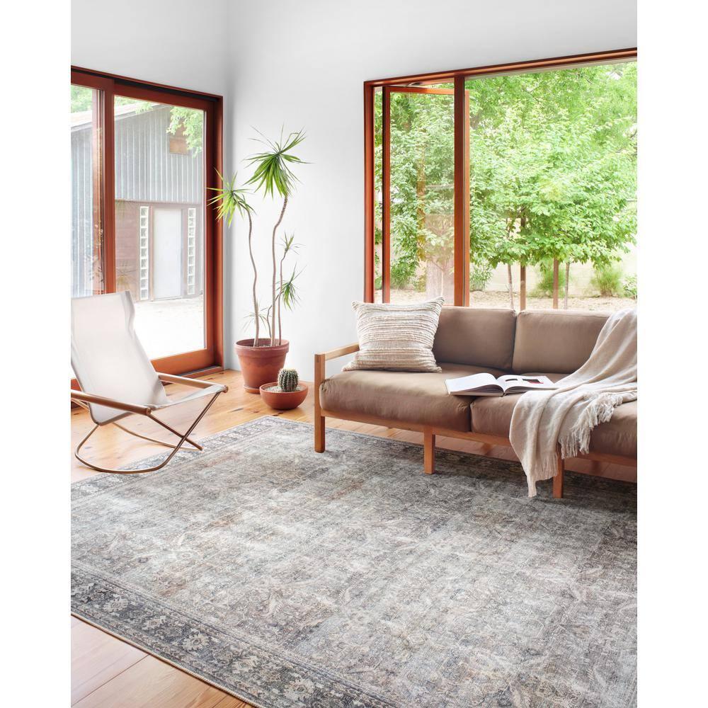 Loloi II Wynter WYN-07 Grey / Charcoal Oriental Area Rug 3'-6" x 5'-6"