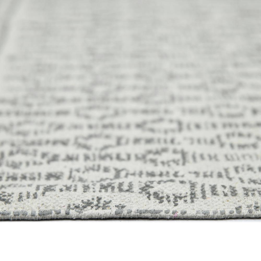 Gray Geometric Handmade Cotton Rectangular Rug 2' x 3'