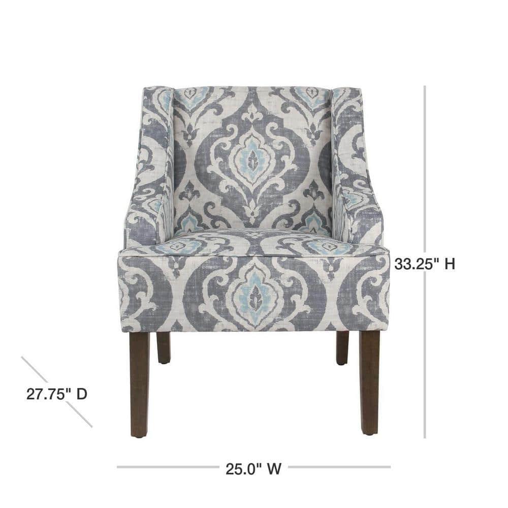 Classic Swoop Accent Armchair Suri Blue - HomePop