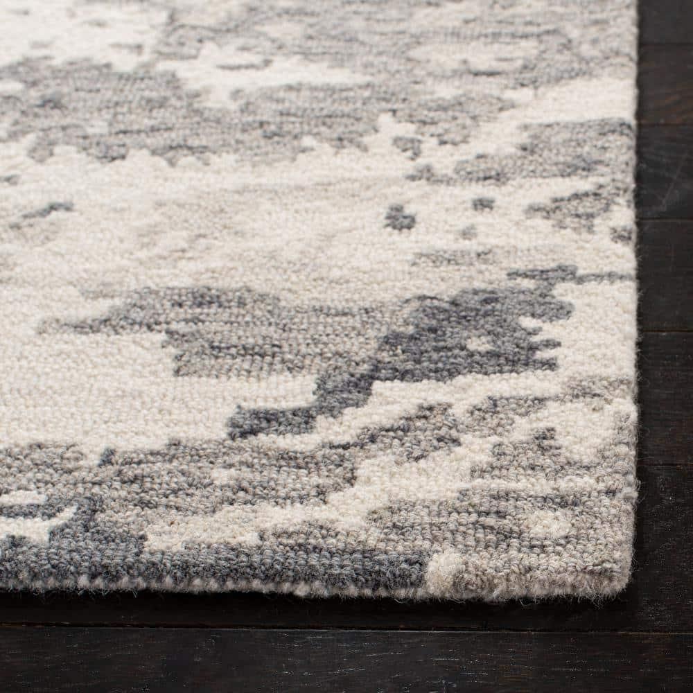 Abstract ABT465 Handmade Indoor Accent Rug - Charcoal/Ivory - 2'-3"x4' - Safavieh