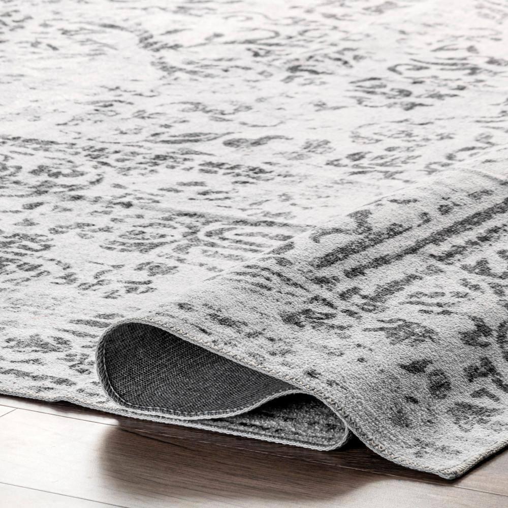 Nuloom Bess Persian Vintage Pet Friendly Machine Washable Area Rug, 4' x 6', Ivory