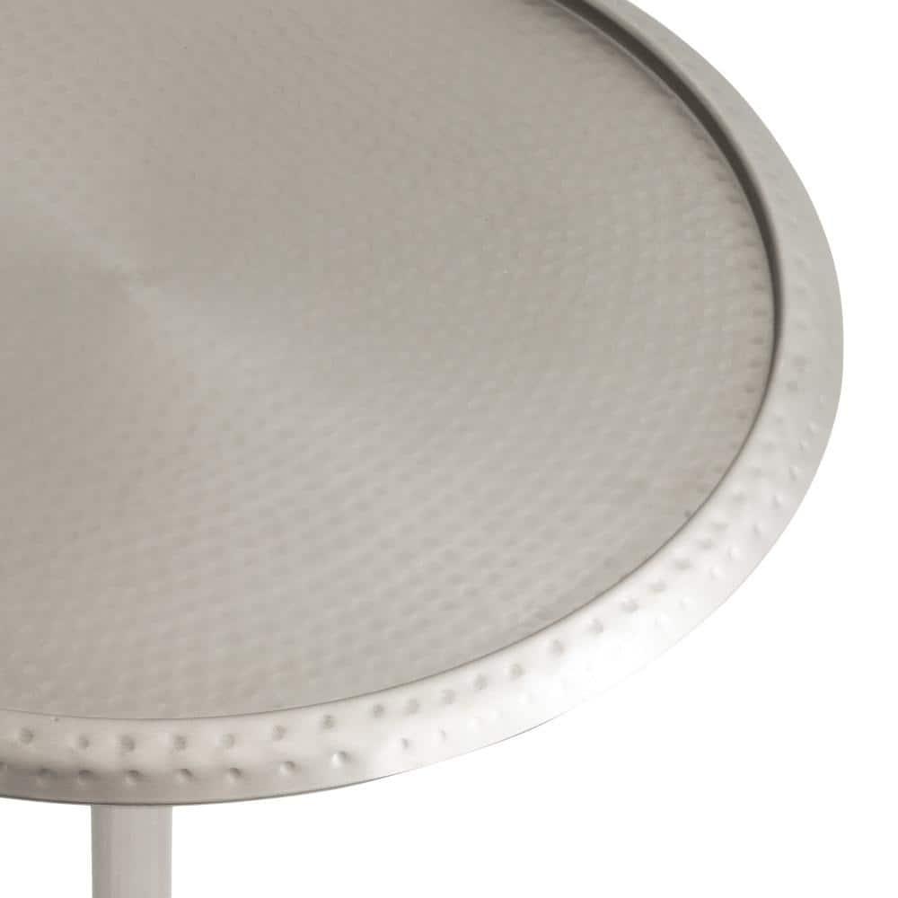 Kate and Laurel Sanzo Metal Side Table, 15x15x24, Silver