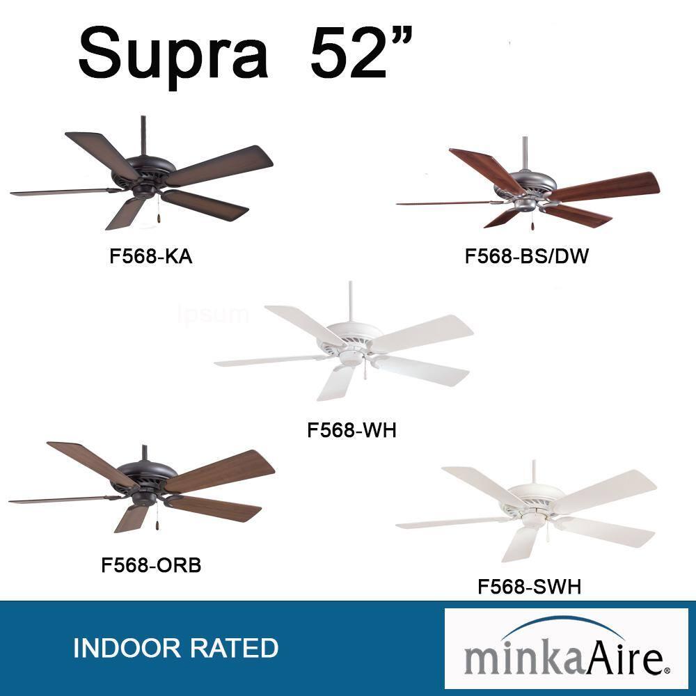 52" Supra 5 - Blade Standard Ceiling Fan with Pull Chain