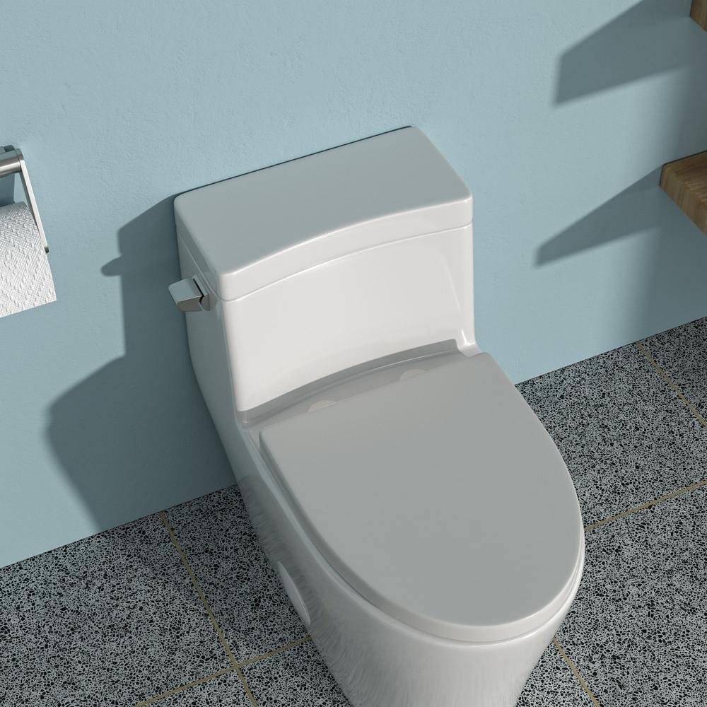 APRESSHUI 1.28 Gallons GPF Elongated Floor Mounted (Seat Included)