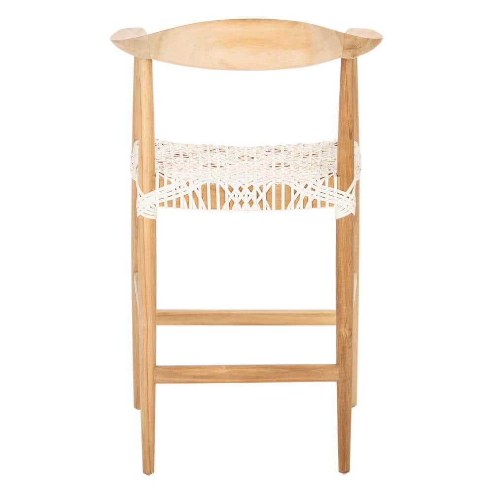 Bandelier Counter Stool - Natural/White - Safavieh