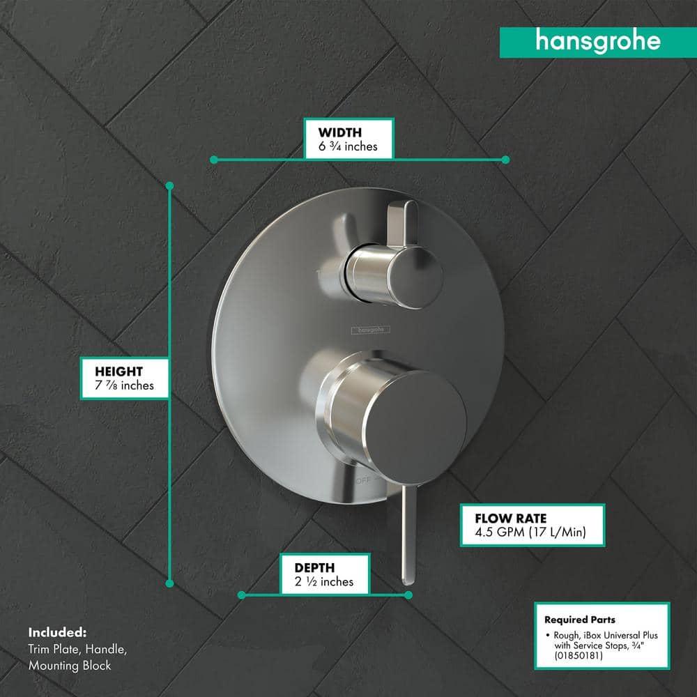 Ecostat HG S Pressure Balance Diverter Faucet Trim with Lever Handle