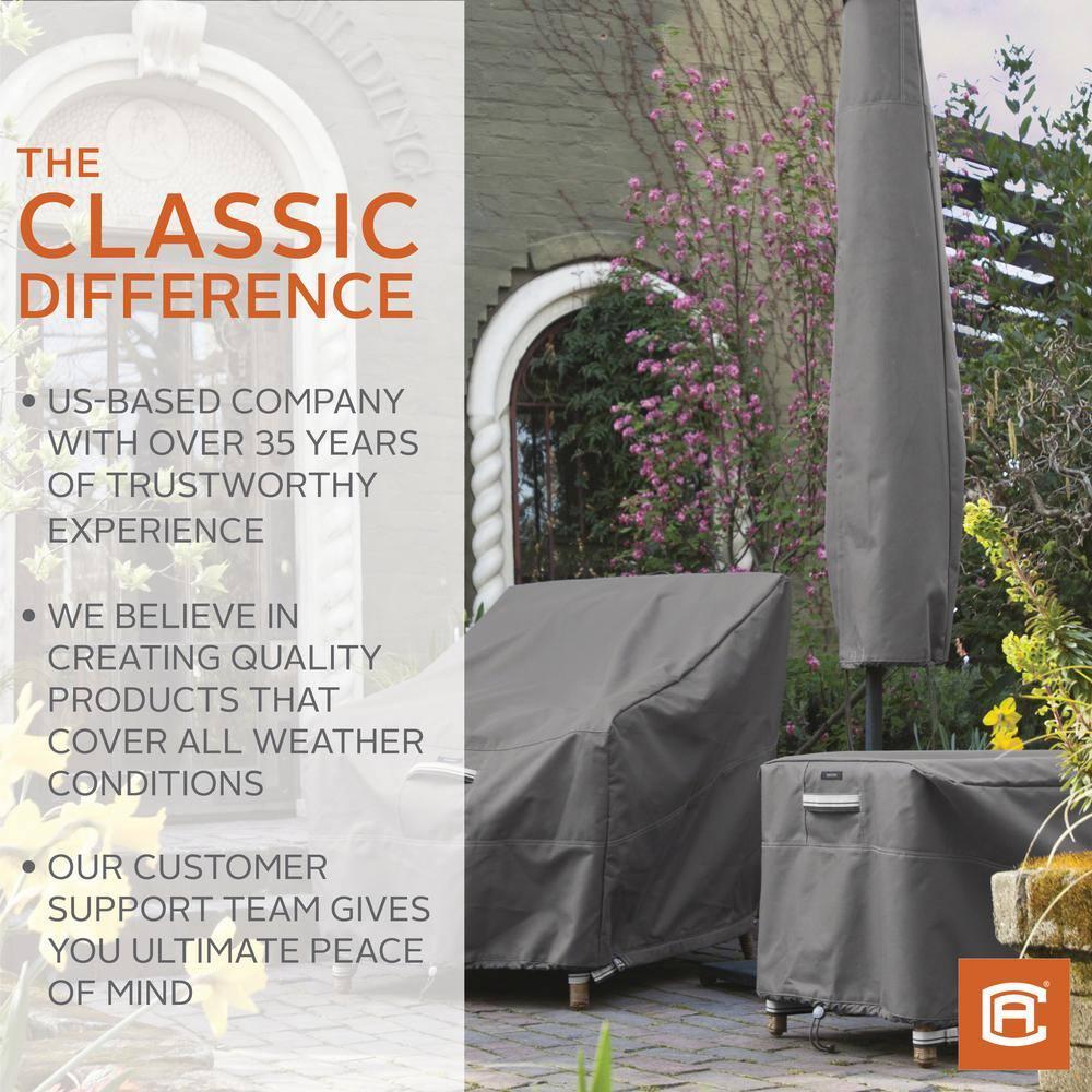 Classic Accessories Ravenna Water-Resistant 60 Inch Square Patio Table Cover