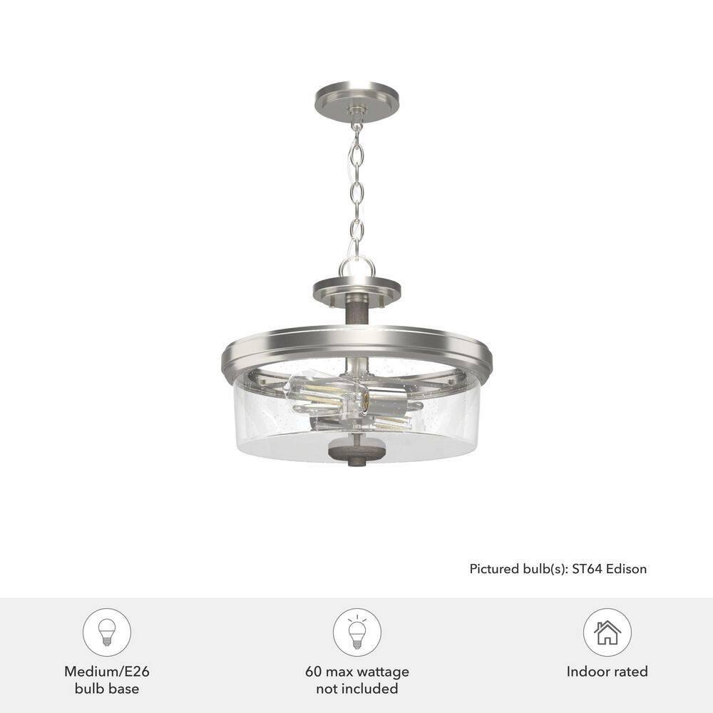 Hunter Fan River Mill 2 Light 15" Semi Flush Mount