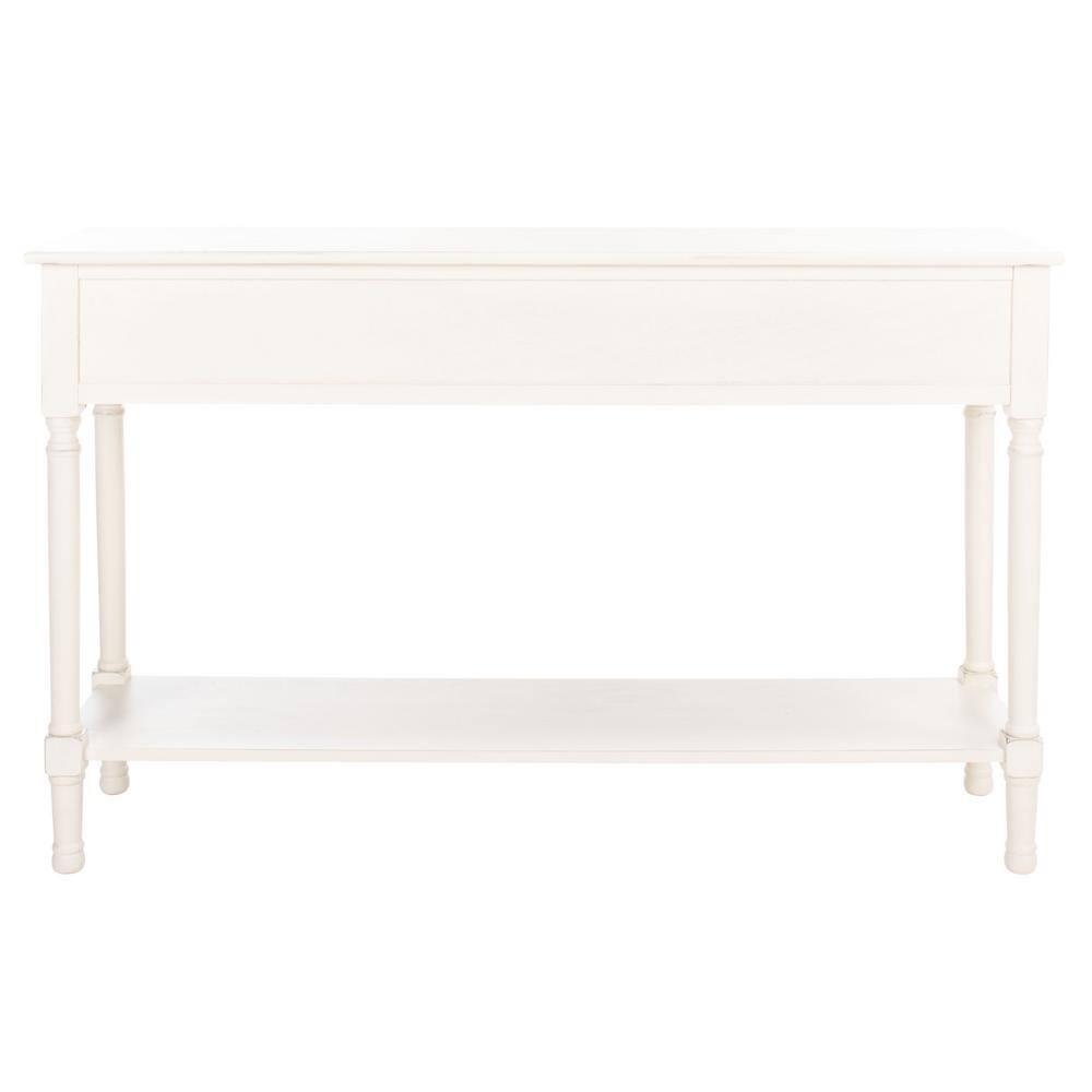 Peyton 3 Drawer Console Table - Distressed White - Safavieh