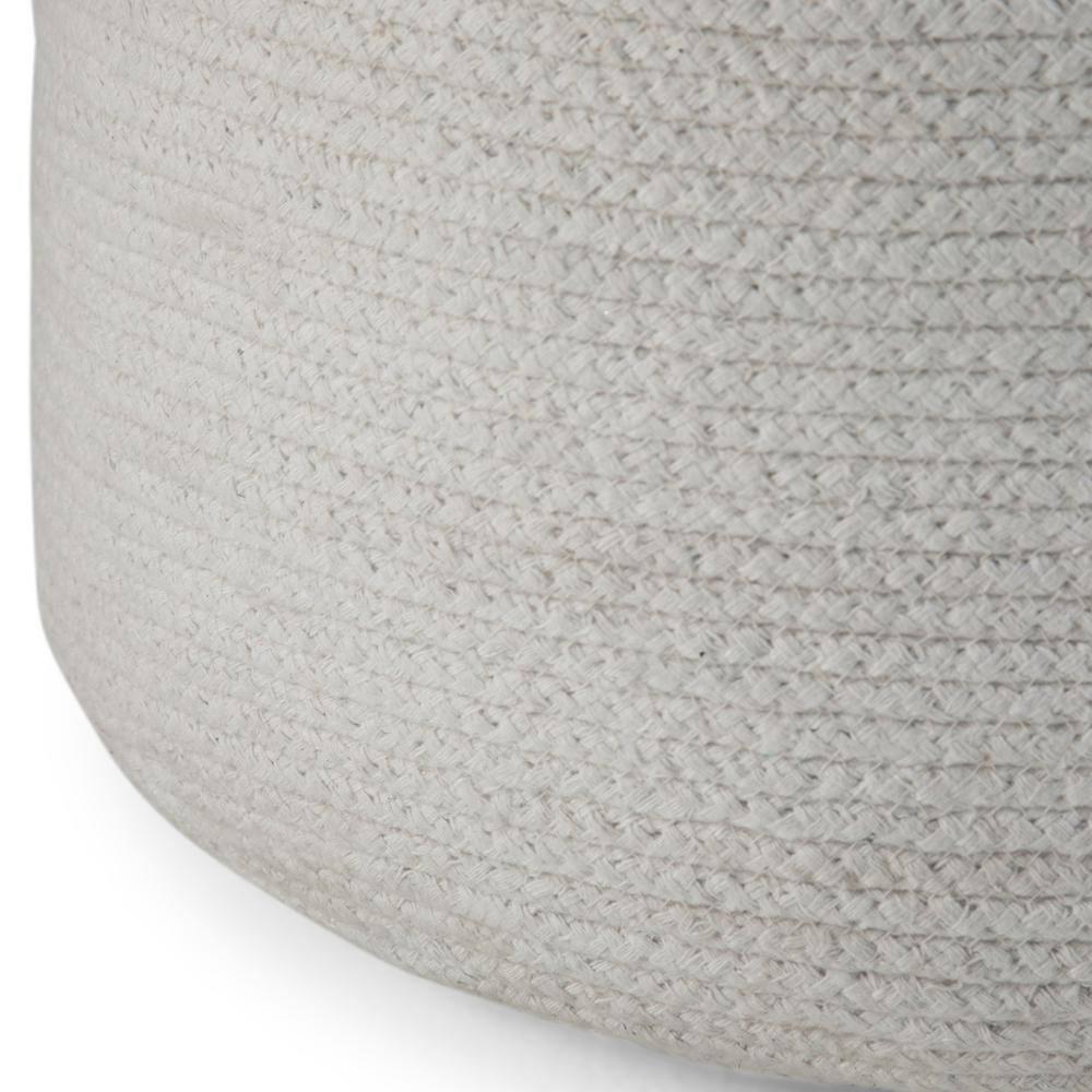 Simpli Home Serena Upholstered Pouf