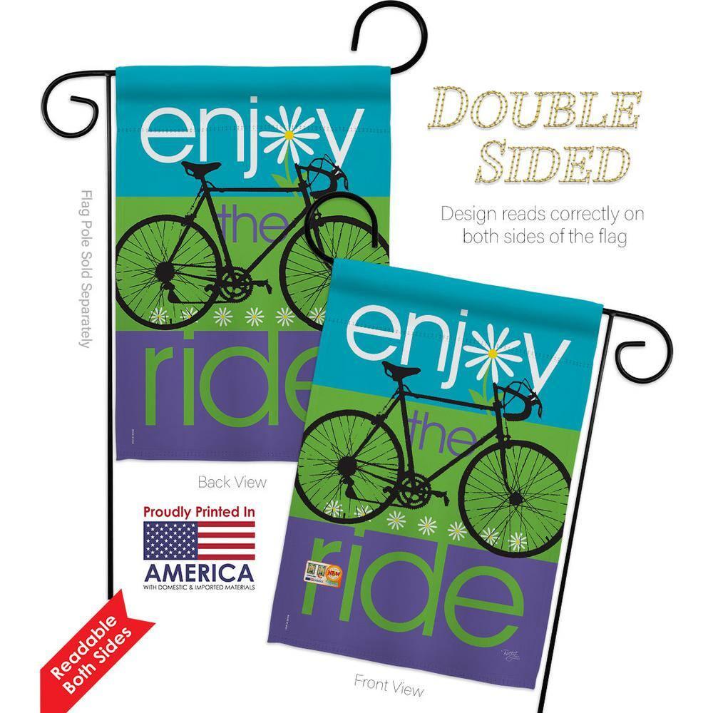 Breeze Decor 59040 Sports Bike Ride 2-Sided Impression Garden Flag - 13 x 18.5 in.