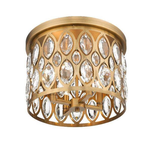 Z-Lite Dealey 4 - Light Flush Mount in  Heirloom Brass