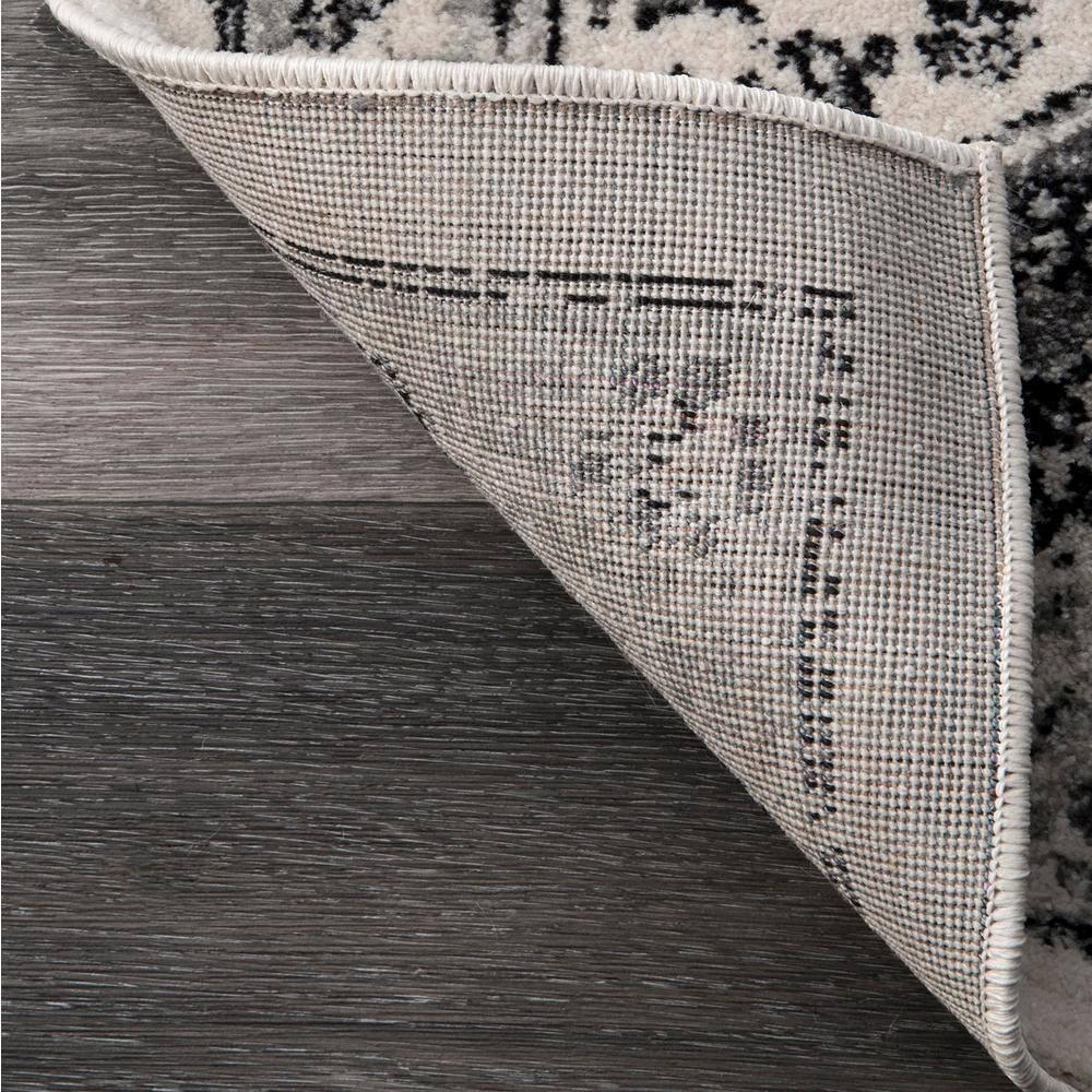Reversible Gray Synthetic 8' x 10' Easy Care Area Rug