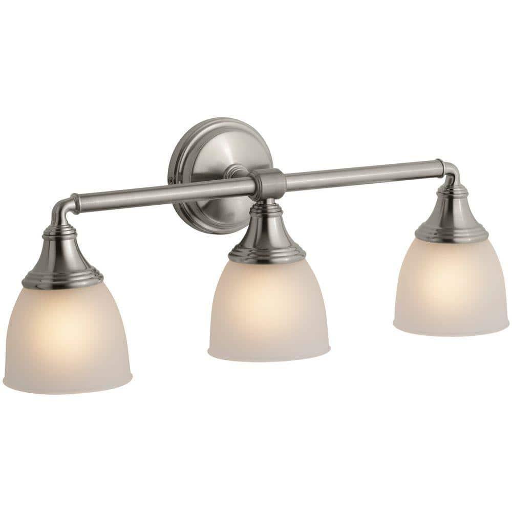 Devonshire 3 Light Indoor Bathroom Vanity Light Fixture, Position Facing Up or Down, UL Listed