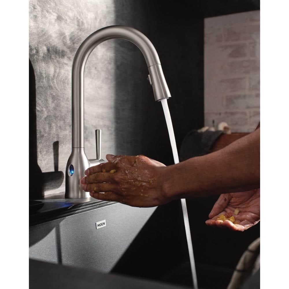 Moen Adler MotionSense Wave Single Handle Pulldown Kitchen Faucet with Power Clean Technology