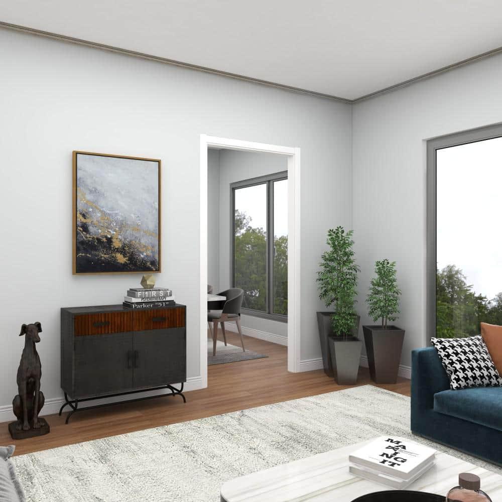 Set of 3 Contemporary Trapezoidal Iron Planters Gray - Olivia & May