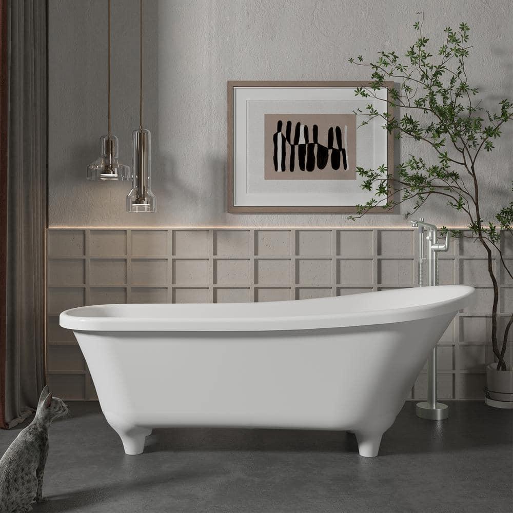CASAINC KCLT0054-BN Single Handle Freestanding Bathtub Faucet with Diverter and Handshower
