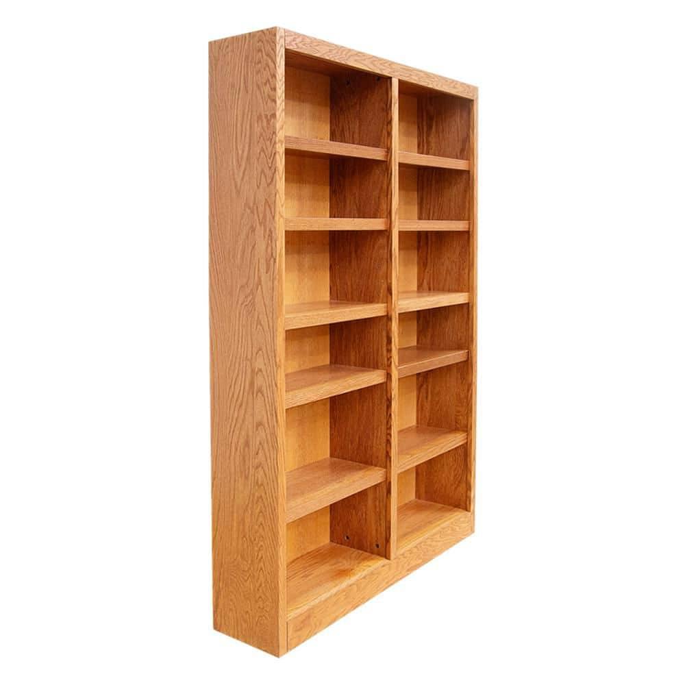 Concepts in Wood Book Shelf - 84" Tall Wood Bookcase Furniture - Oak