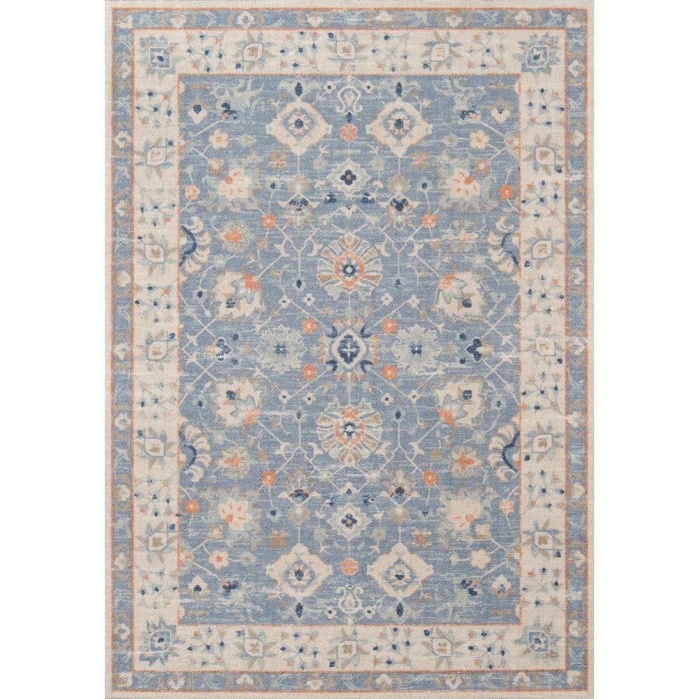 Momeni 3'3"x5' Anatolia Mae Medallion Machine Loomed Area Rug Blue: Wool & Nylon, Low Pile, Indoor Classic Rectangle Rug