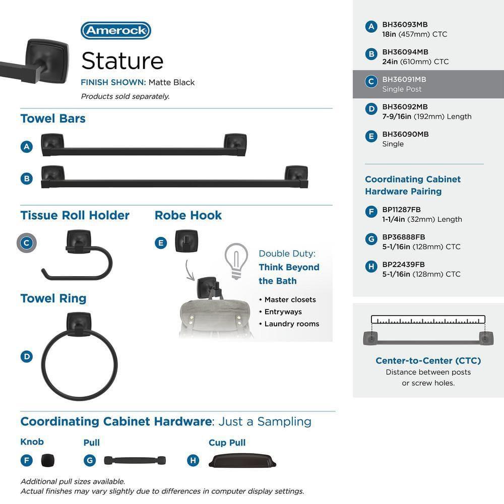 Stature Wall Mount Toilet Paper Holder