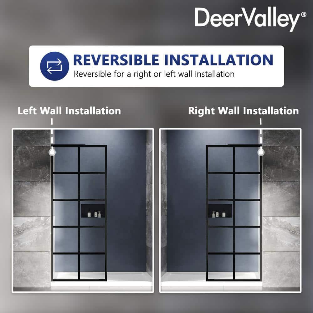 DV-1SD0219 32"×78" Single Fixed Tempered Glass Panel,Framed Shower Screen
