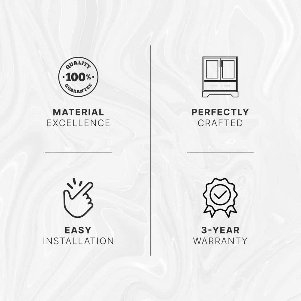 Cambridge 42'' Single Bathroom Vanity with Carrara Marble Top